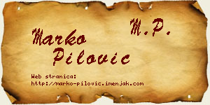 Marko Pilović vizit kartica